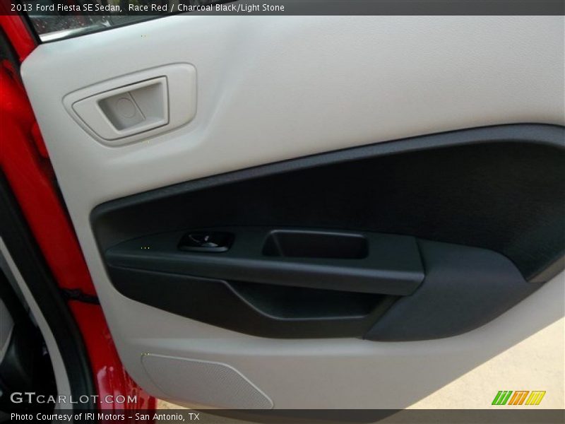 Race Red / Charcoal Black/Light Stone 2013 Ford Fiesta SE Sedan