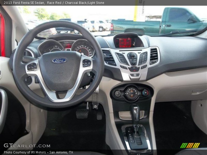 Race Red / Charcoal Black/Light Stone 2013 Ford Fiesta SE Sedan