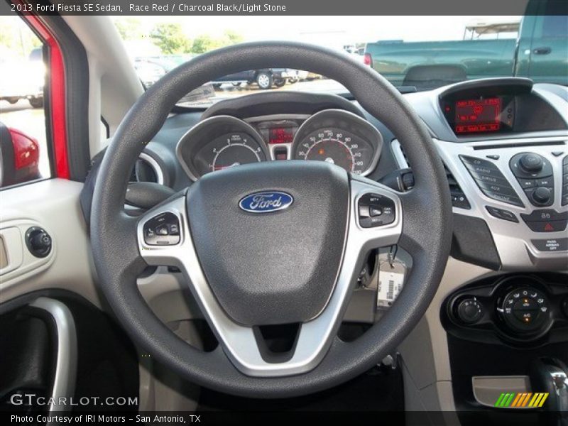 Race Red / Charcoal Black/Light Stone 2013 Ford Fiesta SE Sedan