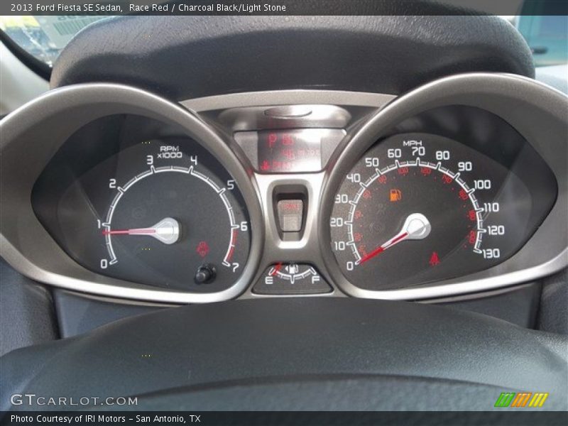 Race Red / Charcoal Black/Light Stone 2013 Ford Fiesta SE Sedan