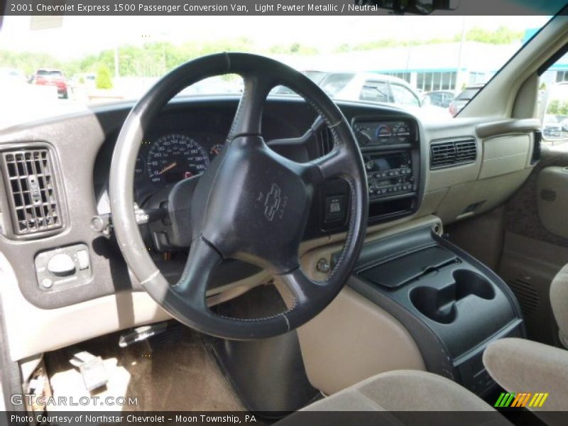 Light Pewter Metallic / Neutral 2001 Chevrolet Express 1500 Passenger Conversion Van