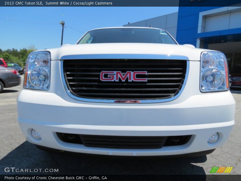 Summit White / Cocoa/Light Cashmere 2013 GMC Yukon SLE