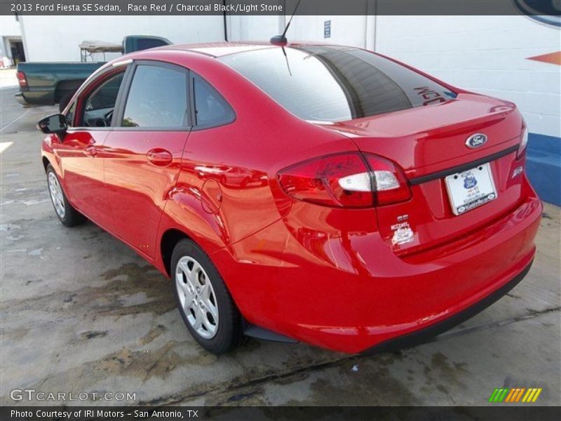 Race Red / Charcoal Black/Light Stone 2013 Ford Fiesta SE Sedan