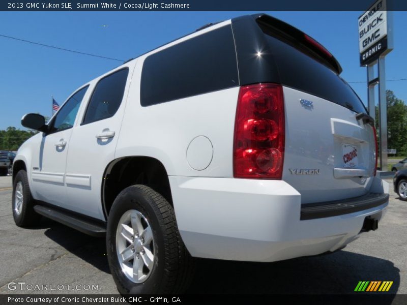 Summit White / Cocoa/Light Cashmere 2013 GMC Yukon SLE