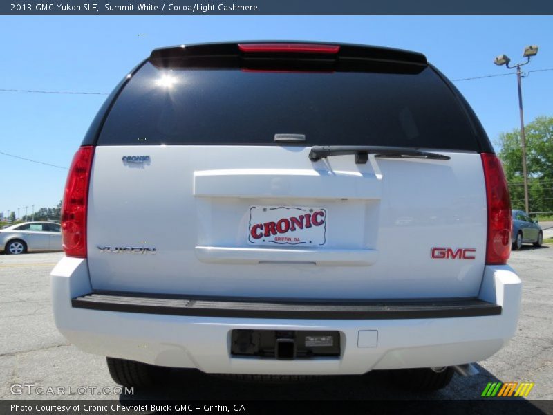 Summit White / Cocoa/Light Cashmere 2013 GMC Yukon SLE