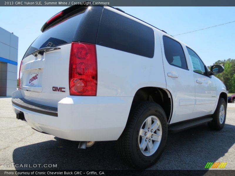 Summit White / Cocoa/Light Cashmere 2013 GMC Yukon SLE