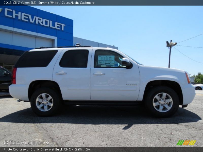 Summit White / Cocoa/Light Cashmere 2013 GMC Yukon SLE