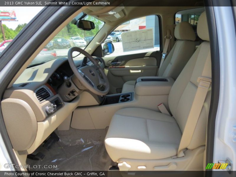 Summit White / Cocoa/Light Cashmere 2013 GMC Yukon SLE