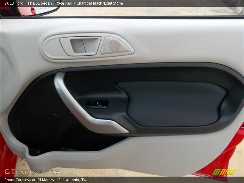 Race Red / Charcoal Black/Light Stone 2013 Ford Fiesta SE Sedan