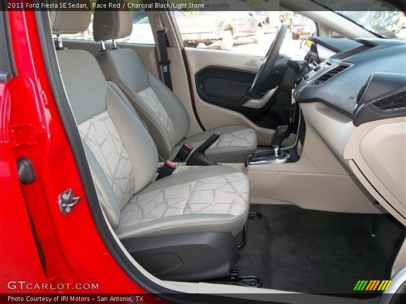 Race Red / Charcoal Black/Light Stone 2013 Ford Fiesta SE Sedan