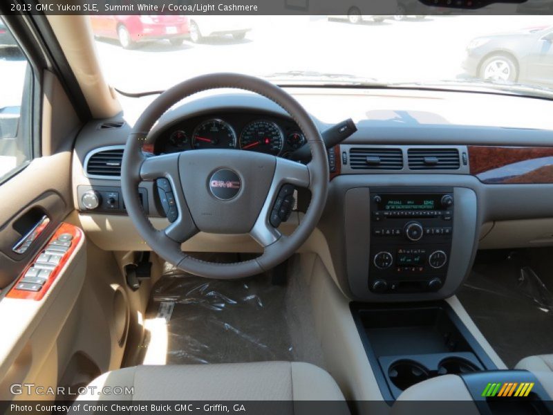 Summit White / Cocoa/Light Cashmere 2013 GMC Yukon SLE