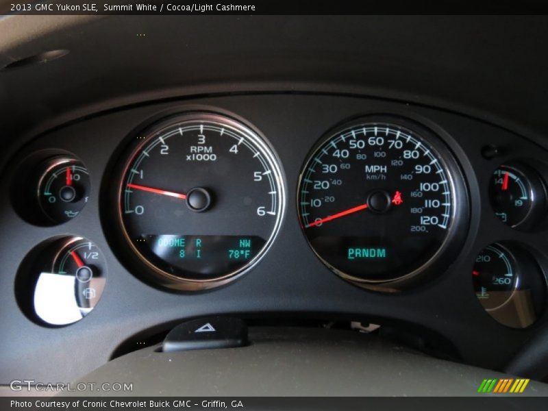 Summit White / Cocoa/Light Cashmere 2013 GMC Yukon SLE