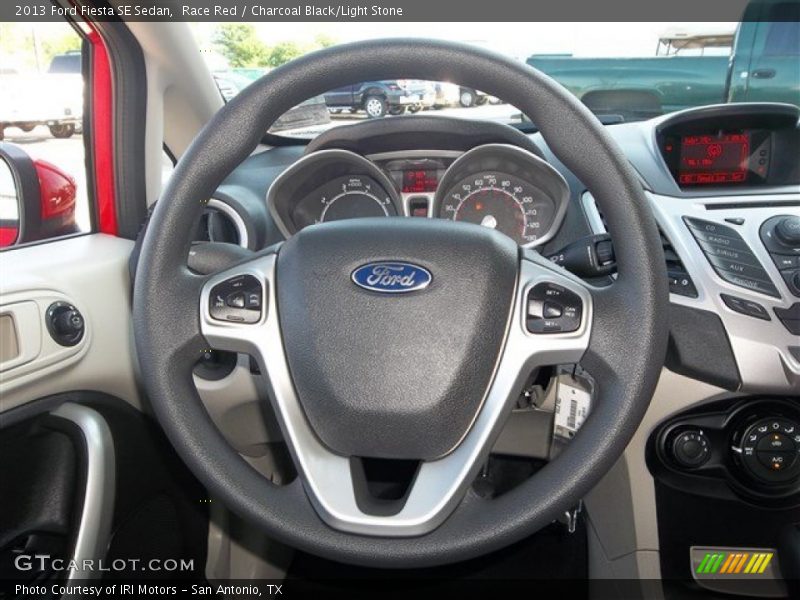 Race Red / Charcoal Black/Light Stone 2013 Ford Fiesta SE Sedan