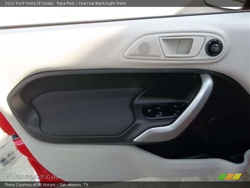 Race Red / Charcoal Black/Light Stone 2013 Ford Fiesta SE Sedan