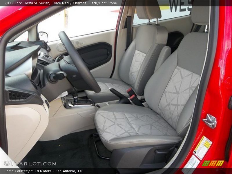 Race Red / Charcoal Black/Light Stone 2013 Ford Fiesta SE Sedan