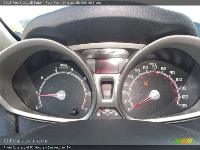 Race Red / Charcoal Black/Light Stone 2013 Ford Fiesta SE Sedan