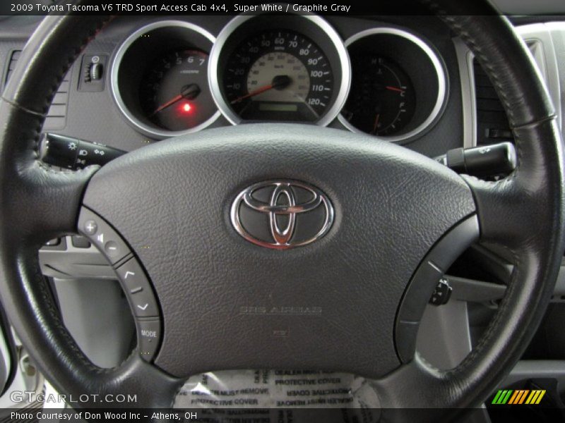 Super White / Graphite Gray 2009 Toyota Tacoma V6 TRD Sport Access Cab 4x4