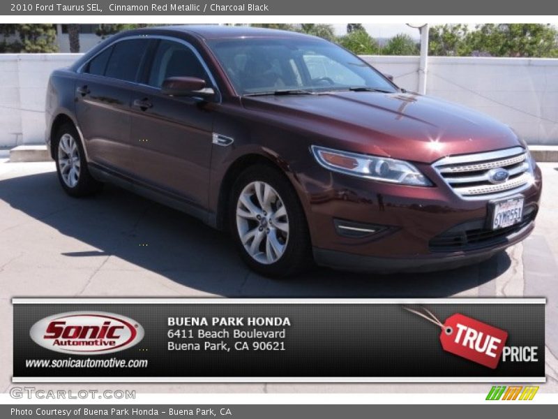 Cinnamon Red Metallic / Charcoal Black 2010 Ford Taurus SEL