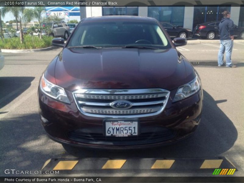 Cinnamon Red Metallic / Charcoal Black 2010 Ford Taurus SEL