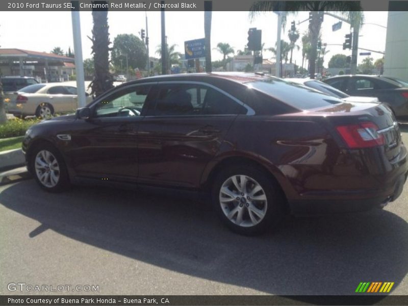 Cinnamon Red Metallic / Charcoal Black 2010 Ford Taurus SEL