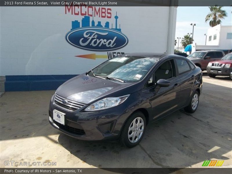 Violet Gray / Charcoal Black/Light Stone 2013 Ford Fiesta S Sedan
