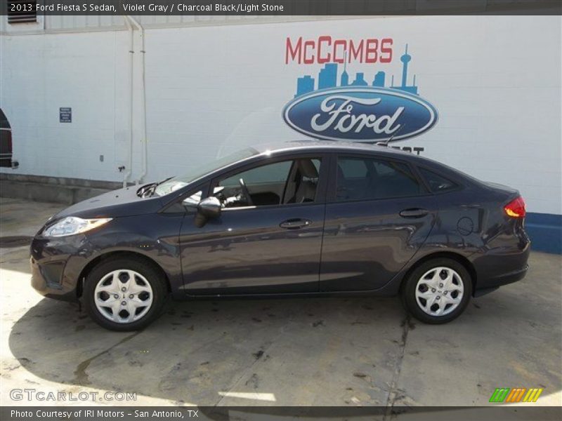 Violet Gray / Charcoal Black/Light Stone 2013 Ford Fiesta S Sedan