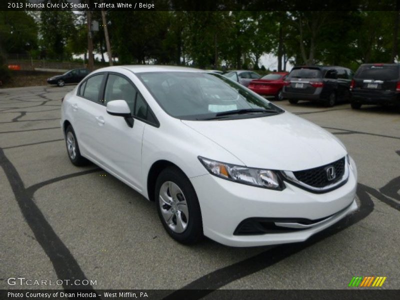 Taffeta White / Beige 2013 Honda Civic LX Sedan