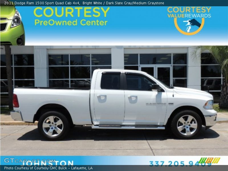 Bright White / Dark Slate Gray/Medium Graystone 2011 Dodge Ram 1500 Sport Quad Cab 4x4