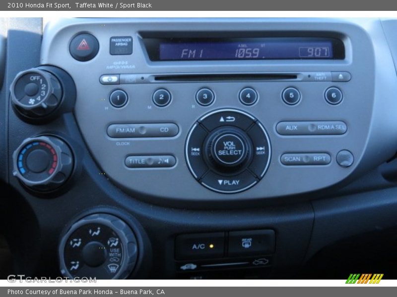 Taffeta White / Sport Black 2010 Honda Fit Sport