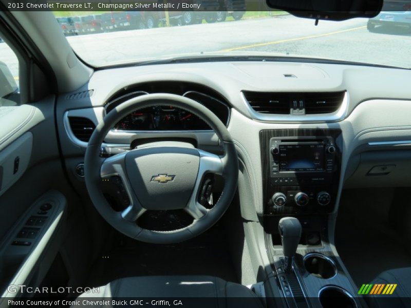 Champagne Silver Metallic / Ebony 2013 Chevrolet Traverse LT