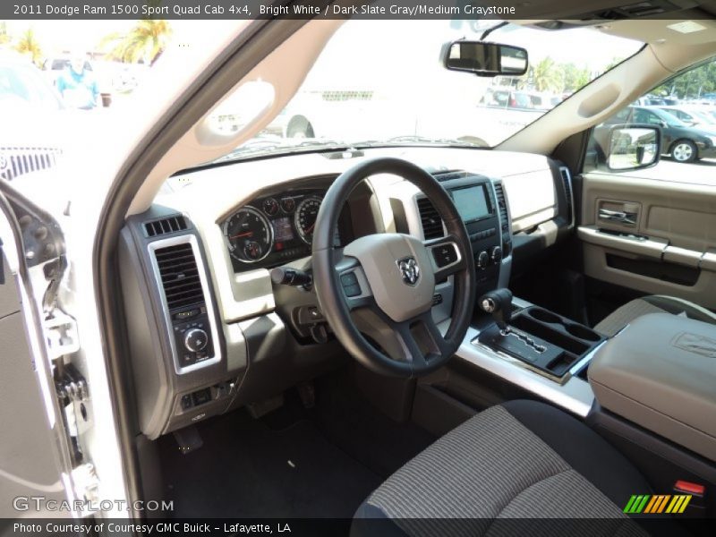 Bright White / Dark Slate Gray/Medium Graystone 2011 Dodge Ram 1500 Sport Quad Cab 4x4