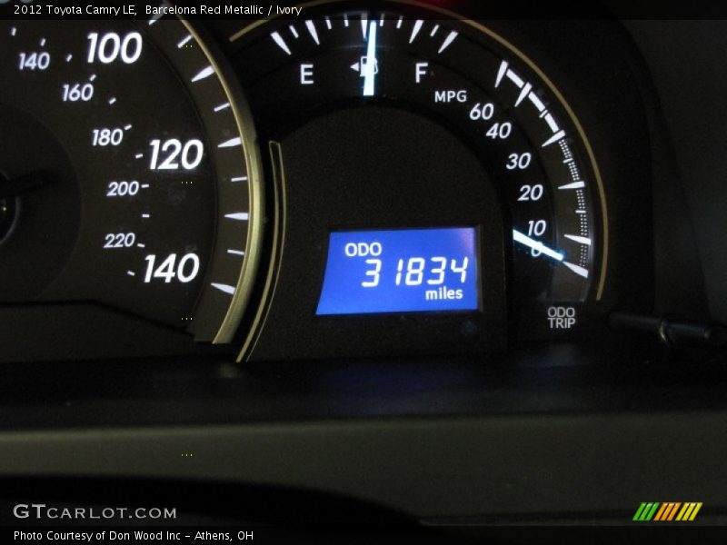 Barcelona Red Metallic / Ivory 2012 Toyota Camry LE