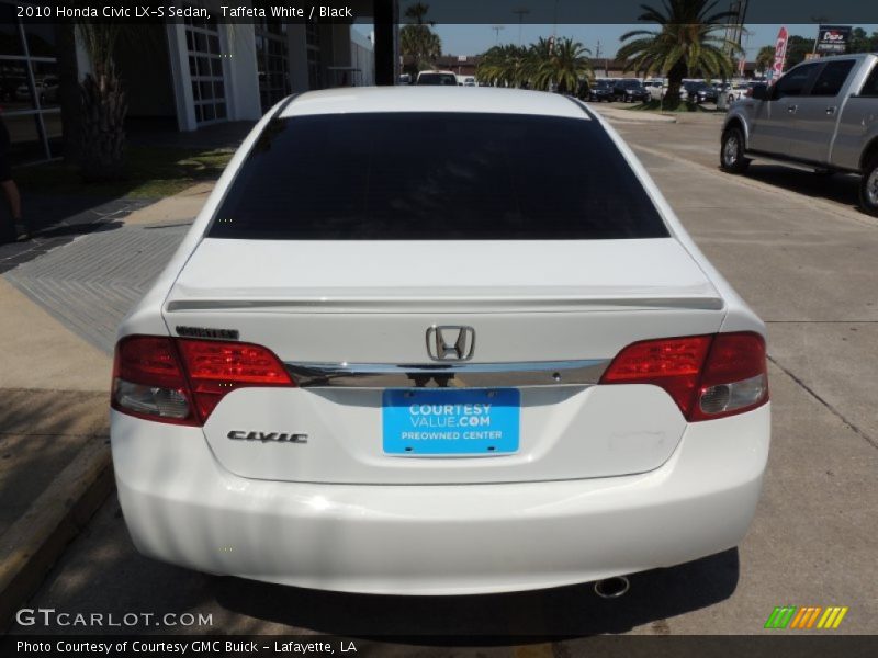Taffeta White / Black 2010 Honda Civic LX-S Sedan