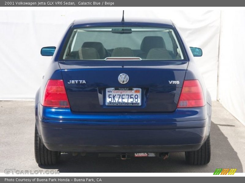 Galactic Blue / Beige 2001 Volkswagen Jetta GLX VR6 Sedan