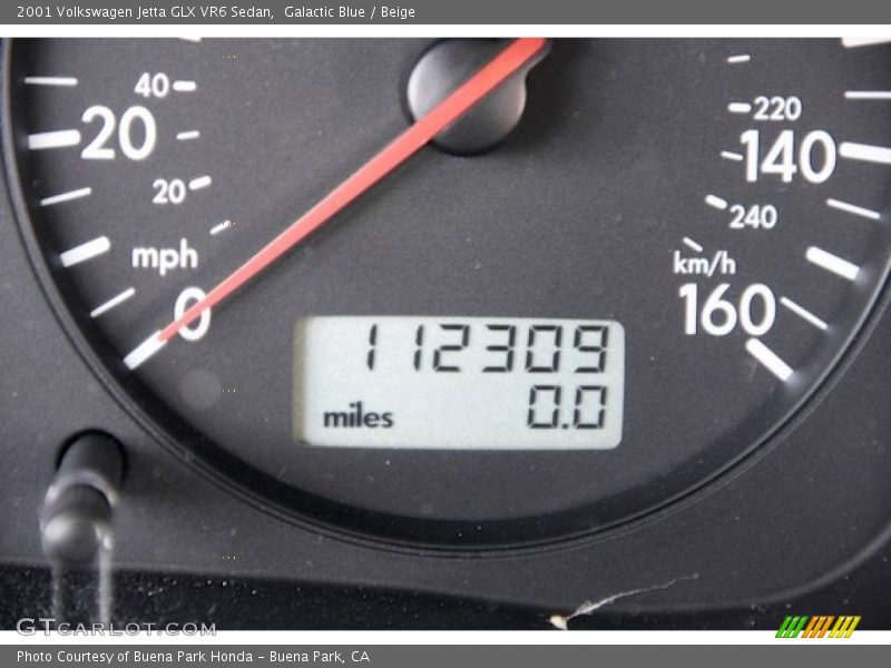 Galactic Blue / Beige 2001 Volkswagen Jetta GLX VR6 Sedan