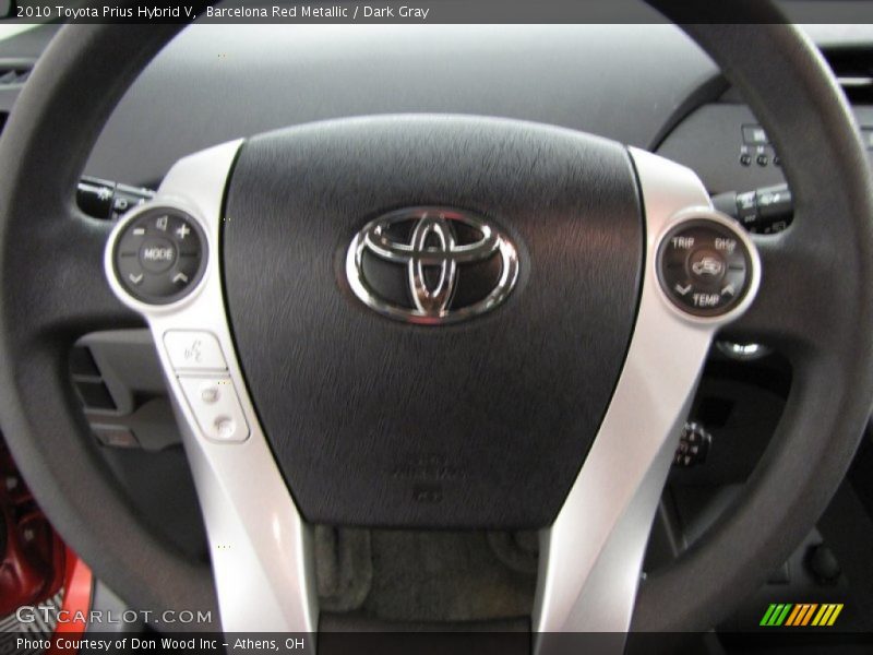 Barcelona Red Metallic / Dark Gray 2010 Toyota Prius Hybrid V