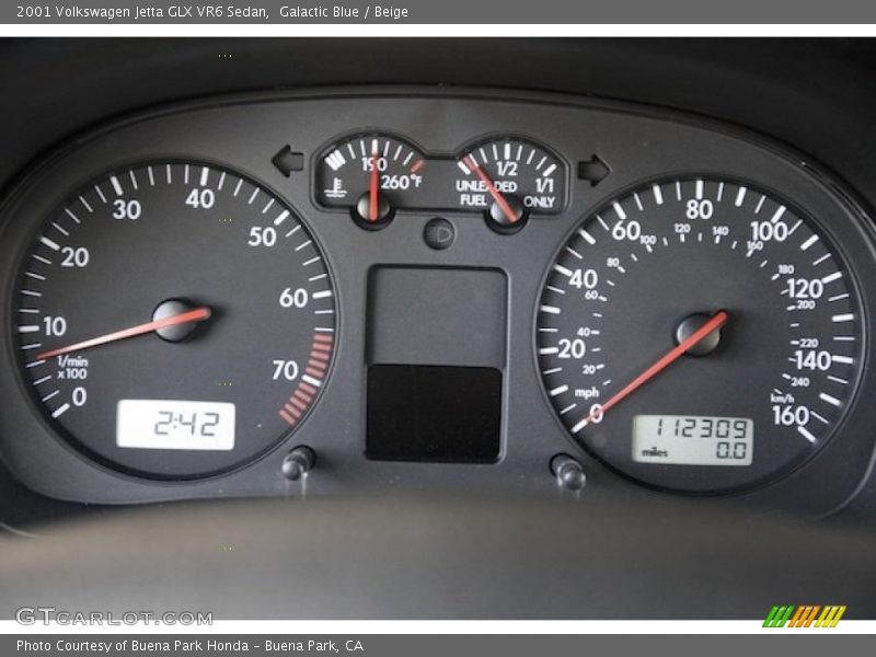 Galactic Blue / Beige 2001 Volkswagen Jetta GLX VR6 Sedan