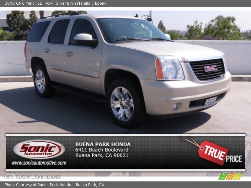 Silver Birch Metallic / Ebony 2008 GMC Yukon SLT 4x4