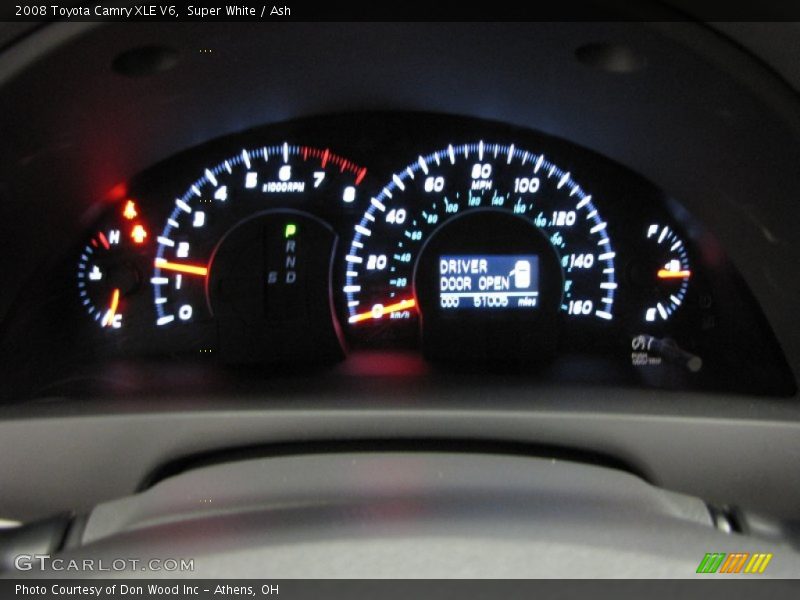 Super White / Ash 2008 Toyota Camry XLE V6
