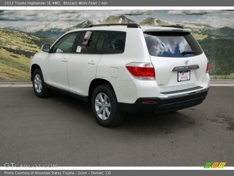 Blizzard White Pearl / Ash 2013 Toyota Highlander SE 4WD