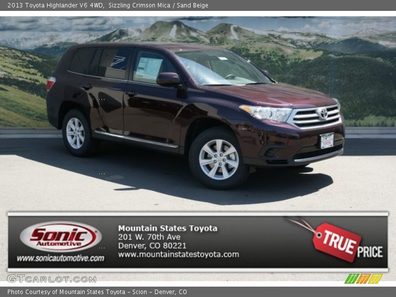Sizzling Crimson Mica / Sand Beige 2013 Toyota Highlander V6 4WD