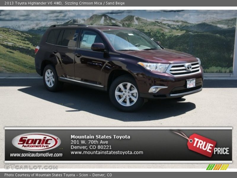 Sizzling Crimson Mica / Sand Beige 2013 Toyota Highlander V6 4WD