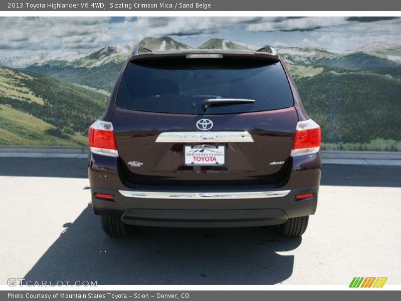 Sizzling Crimson Mica / Sand Beige 2013 Toyota Highlander V6 4WD