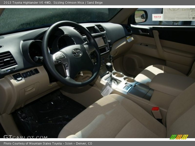 Sizzling Crimson Mica / Sand Beige 2013 Toyota Highlander V6 4WD