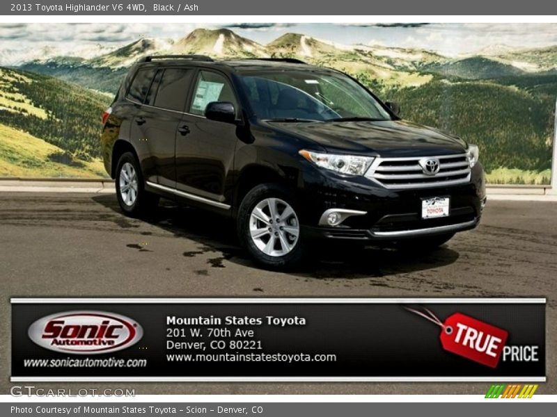 Black / Ash 2013 Toyota Highlander V6 4WD