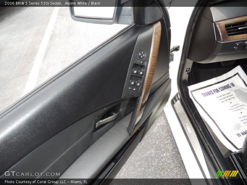Alpine White / Black 2006 BMW 5 Series 530i Sedan