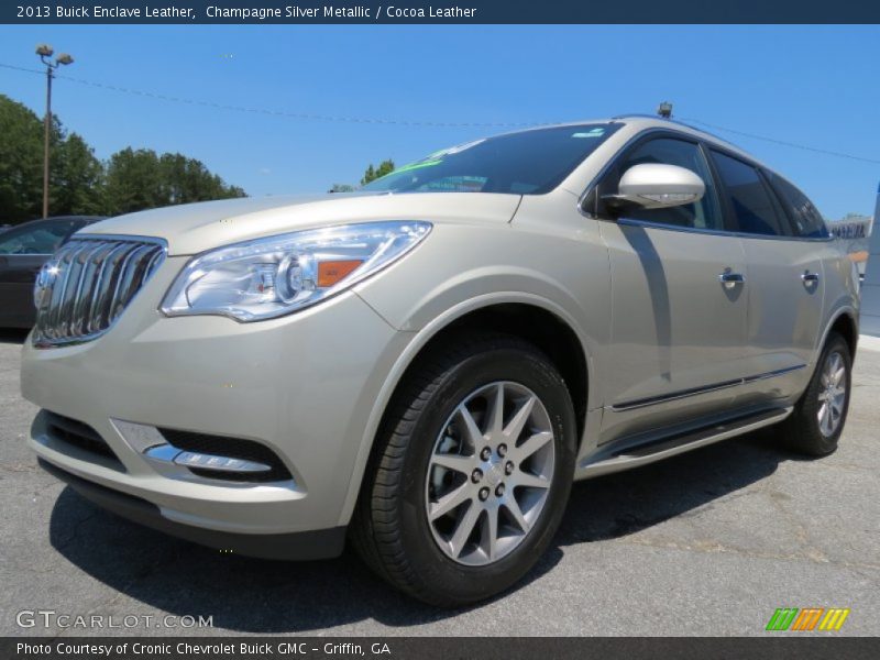 Champagne Silver Metallic / Cocoa Leather 2013 Buick Enclave Leather