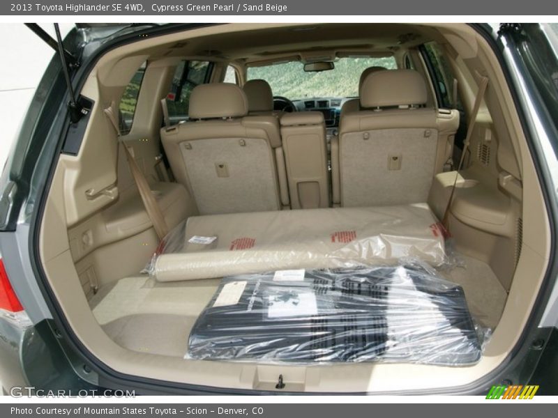 Cypress Green Pearl / Sand Beige 2013 Toyota Highlander SE 4WD