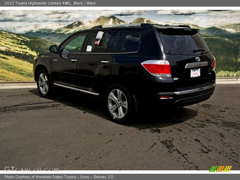 Black / Black 2013 Toyota Highlander Limited 4WD