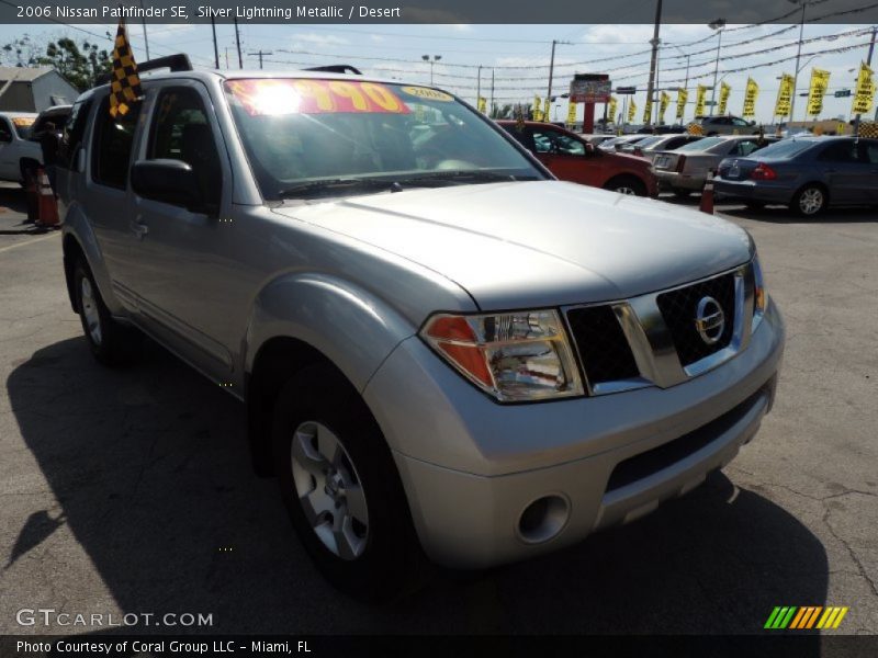 Silver Lightning Metallic / Desert 2006 Nissan Pathfinder SE